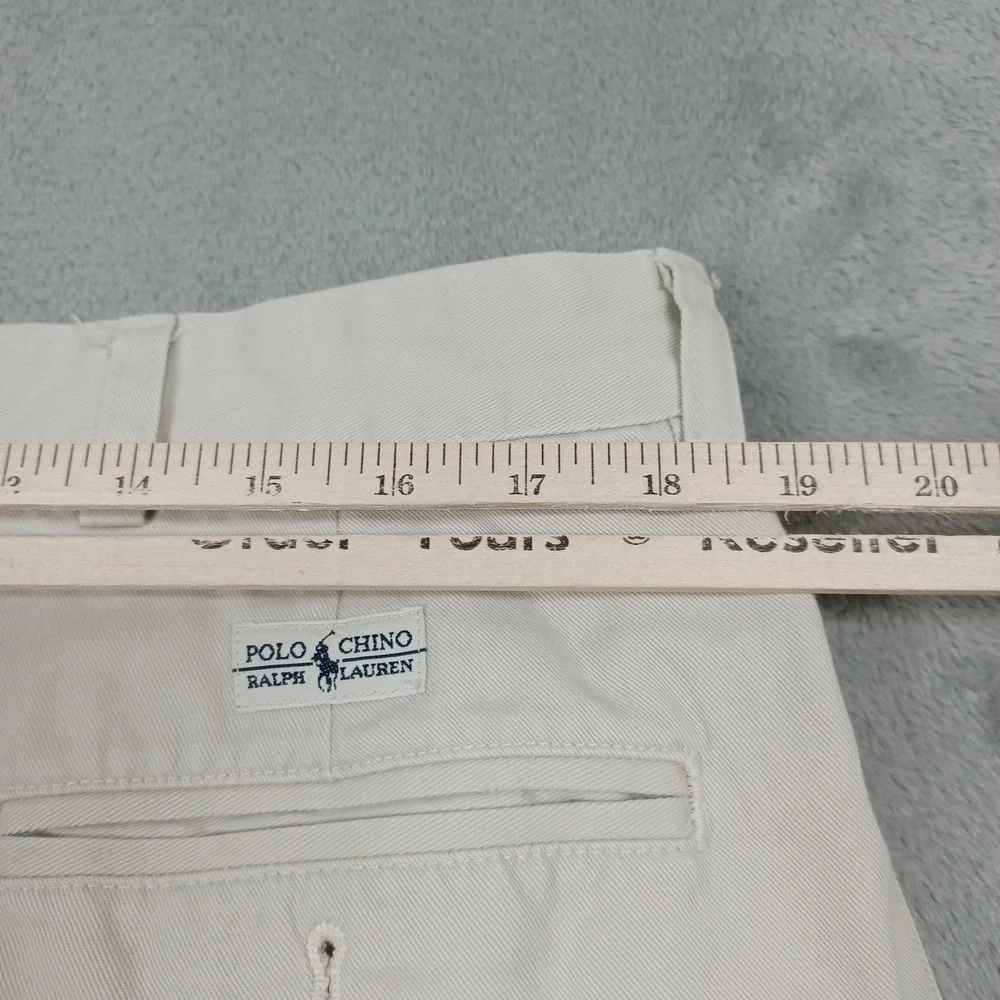 Vintage Polo Ralph Lauren Pants‎ Mens 38x30 Beige Hammond Pleated Cotton Preppy